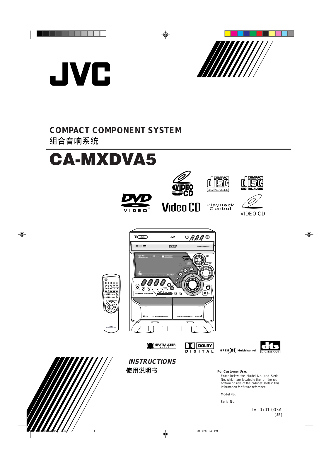 JVC MX-DVA5 User Manual