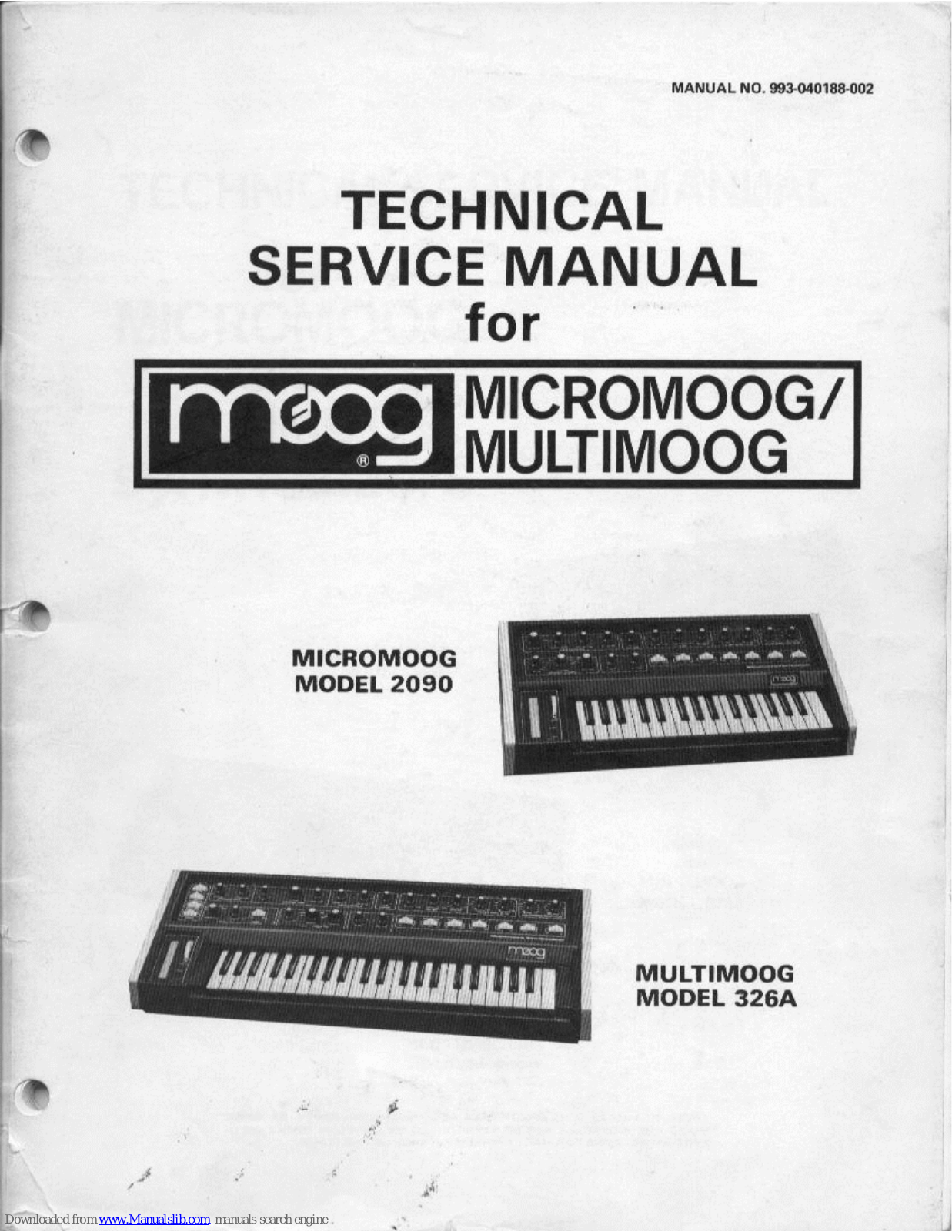 Moog Multimoog 326A Service Manual