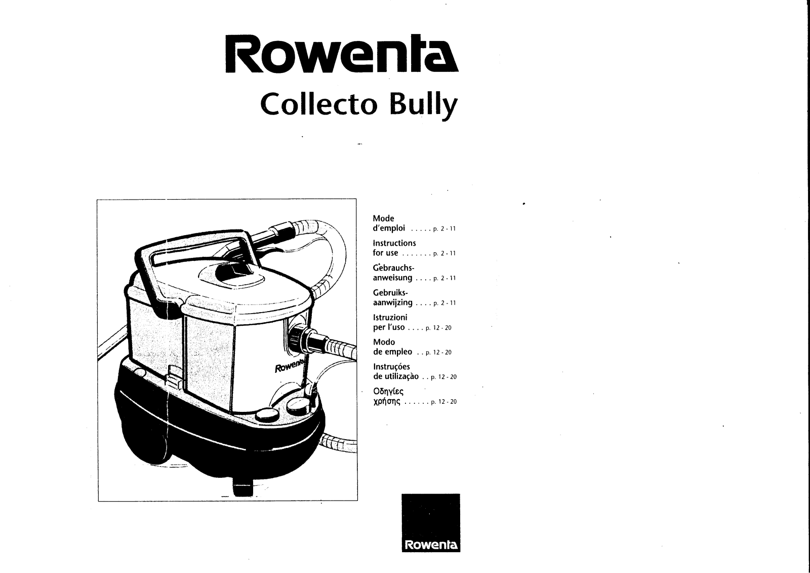 ROWENTA RB 870 User Manual