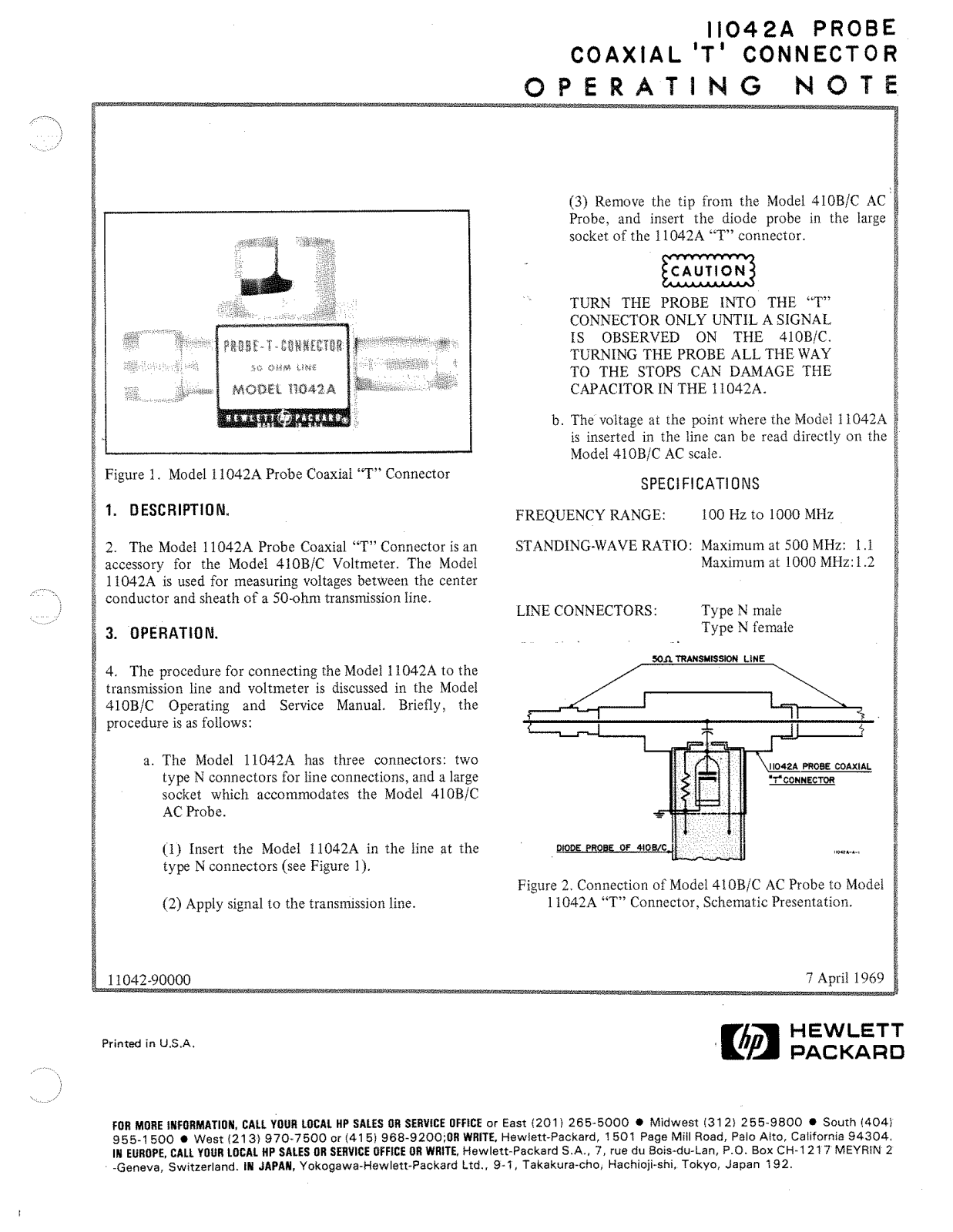 Hewlett-Packard 11042A User Manual