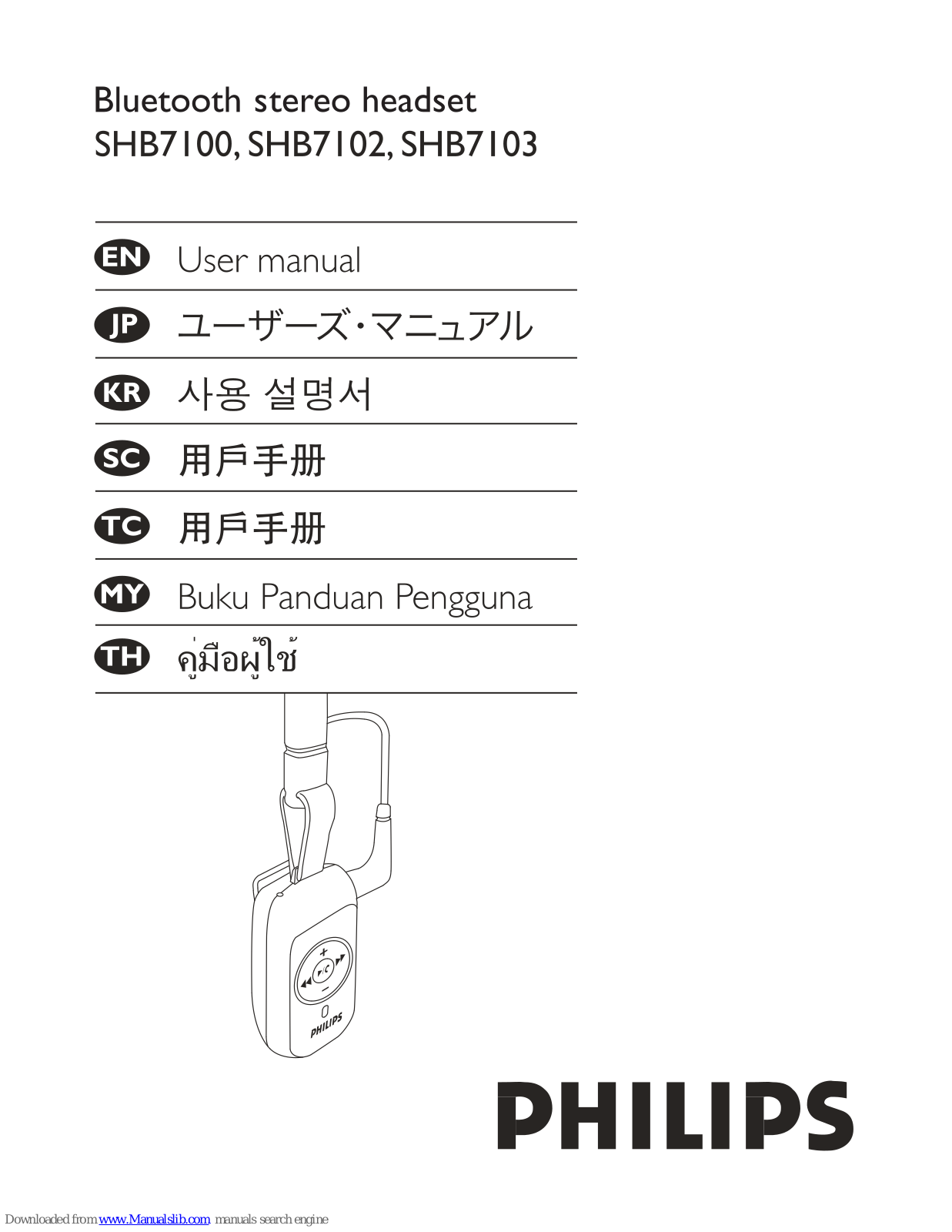 Philips SHB7100/93, SHB7102/97, SHB7102/93 User Manual - ManualMachine.com