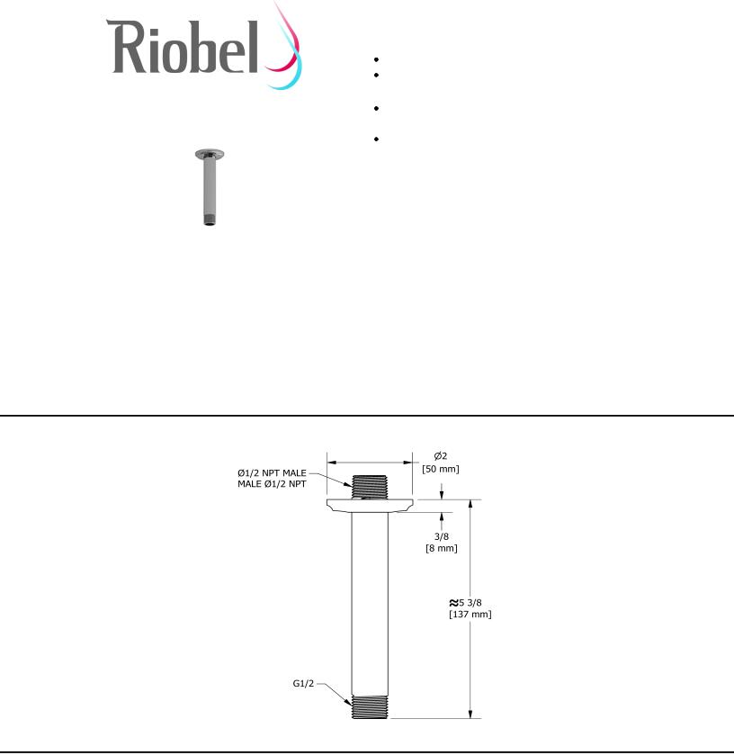 Riobel 558BN, 558BK Specifications