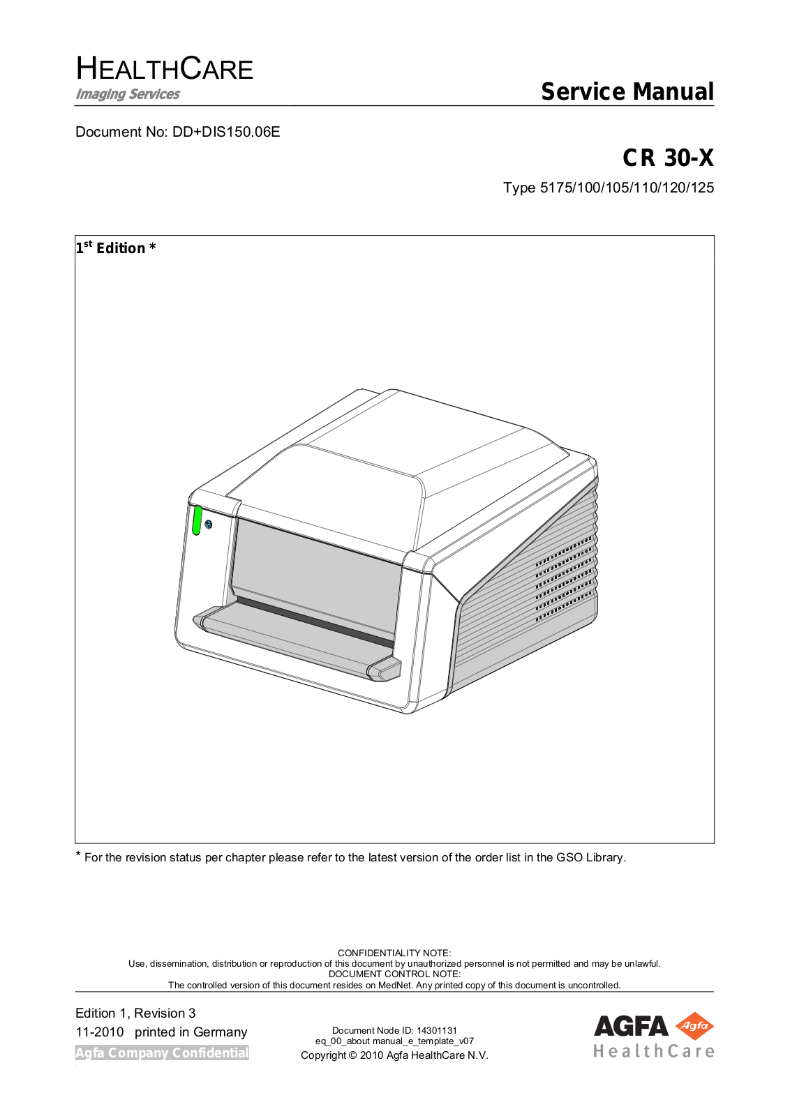 Agfa CR 30-X User manual