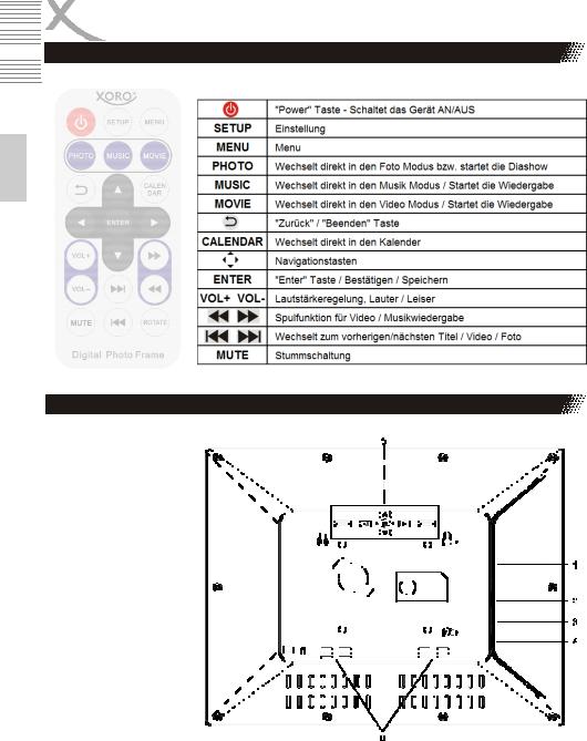 Xoro DPF 12B1, DPF 15B1 User manual