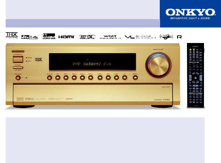 Onkyo TX SR803 User Manual