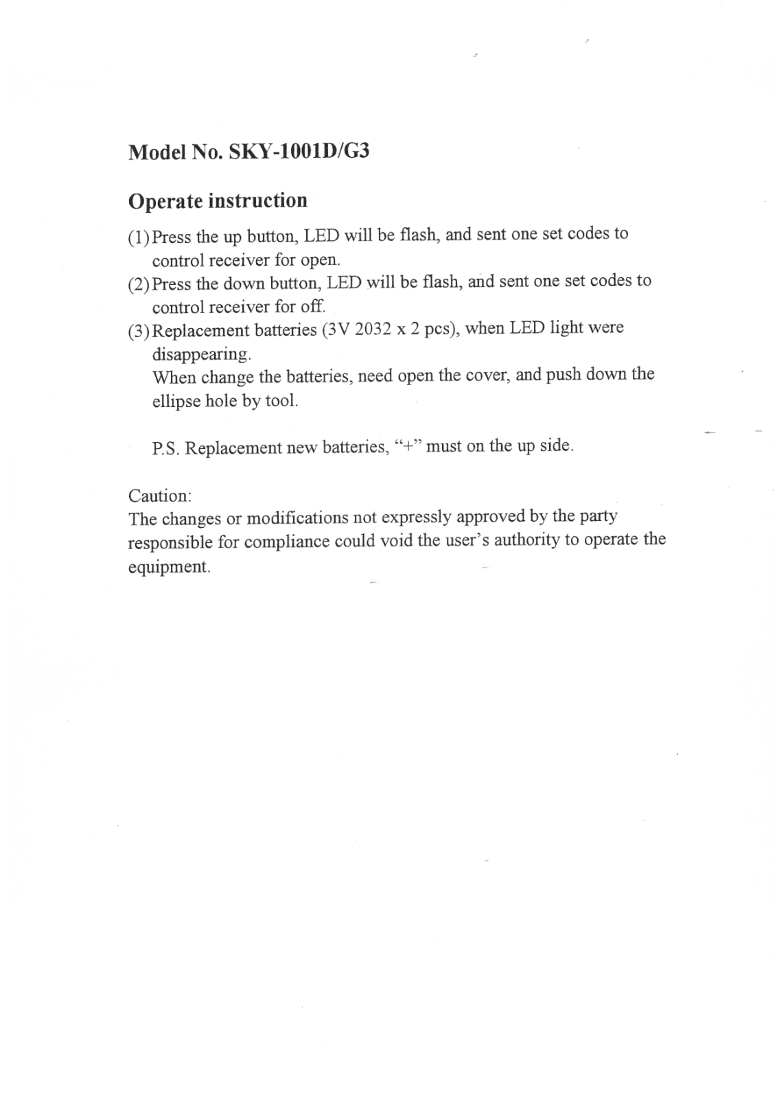 Skytech II 1001D User Manual
