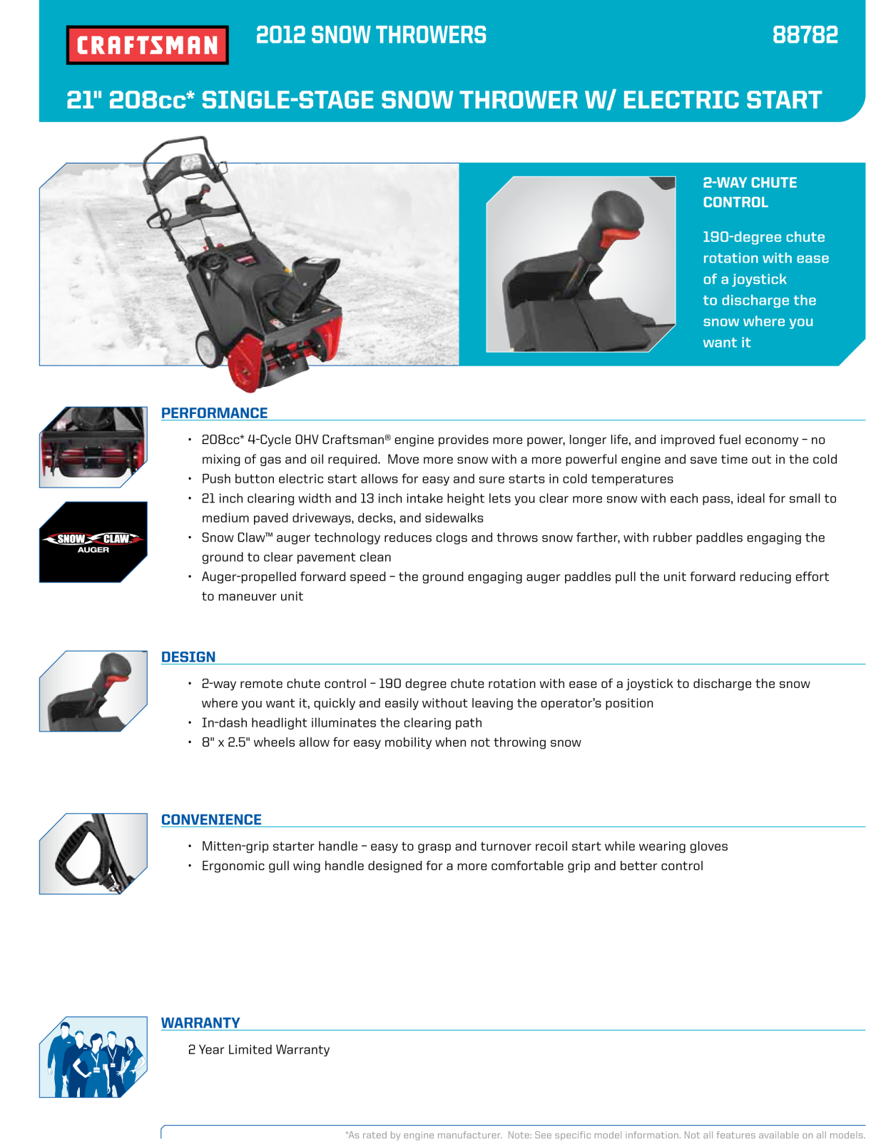 Craftsman 88782 Specifications