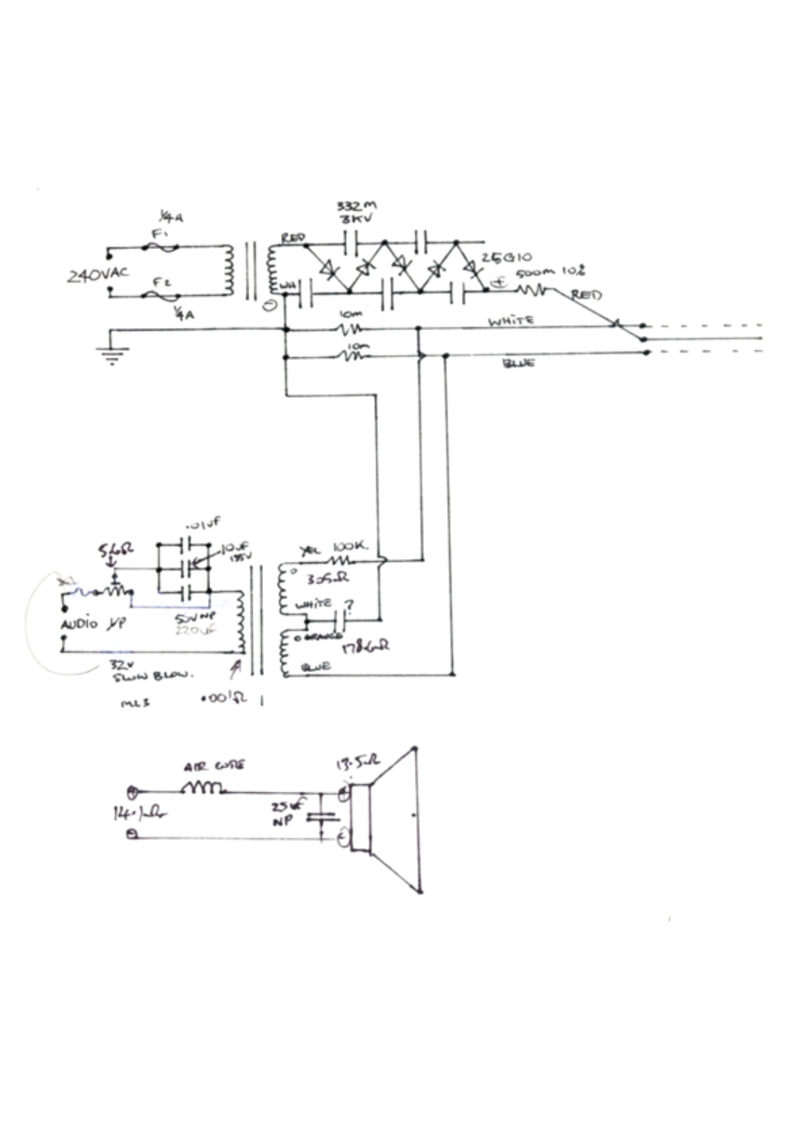 Acoustat Acoustat-2MH-spk-sch Schematic - ManualMachine.com