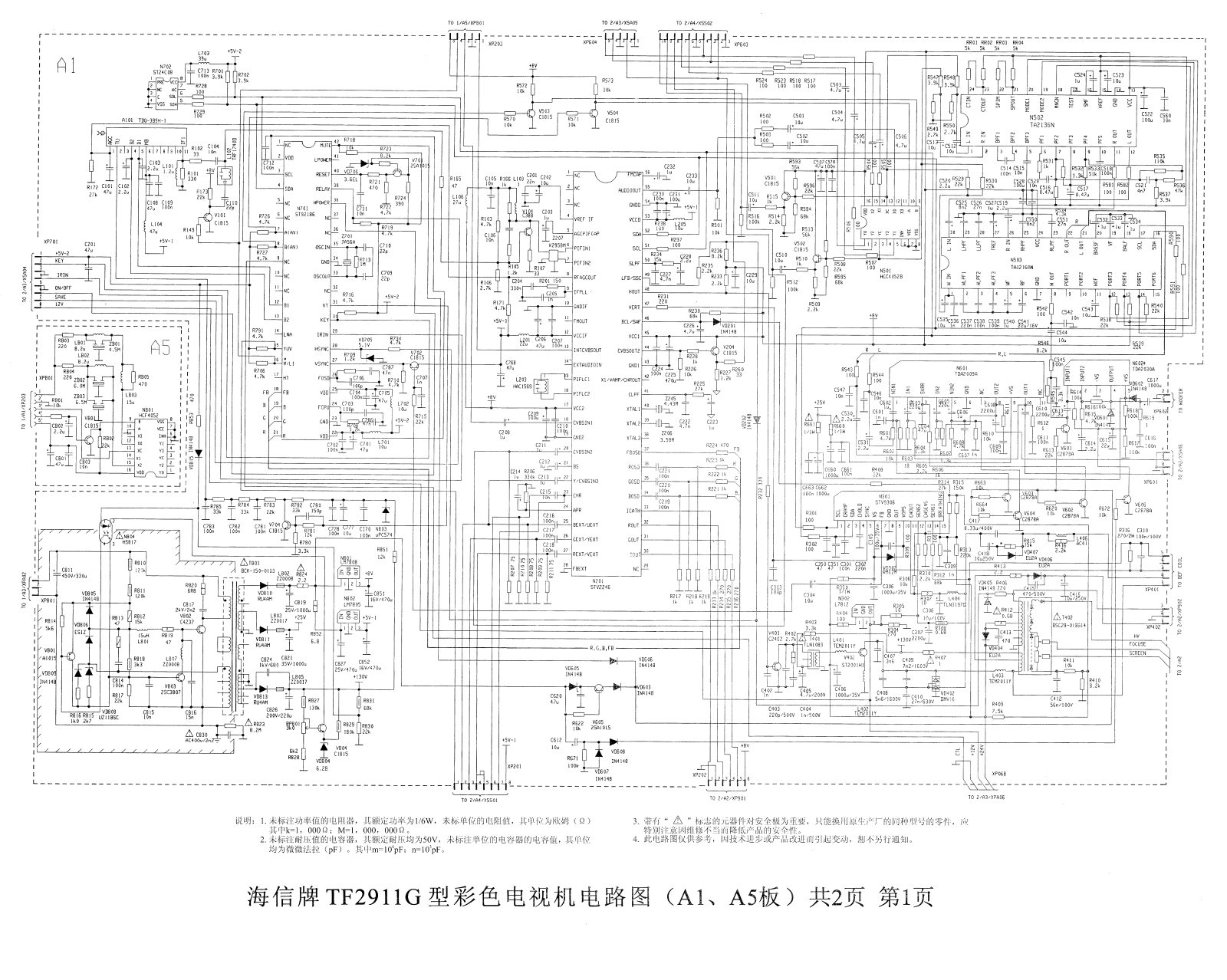 Hisense TF2911G Schematic