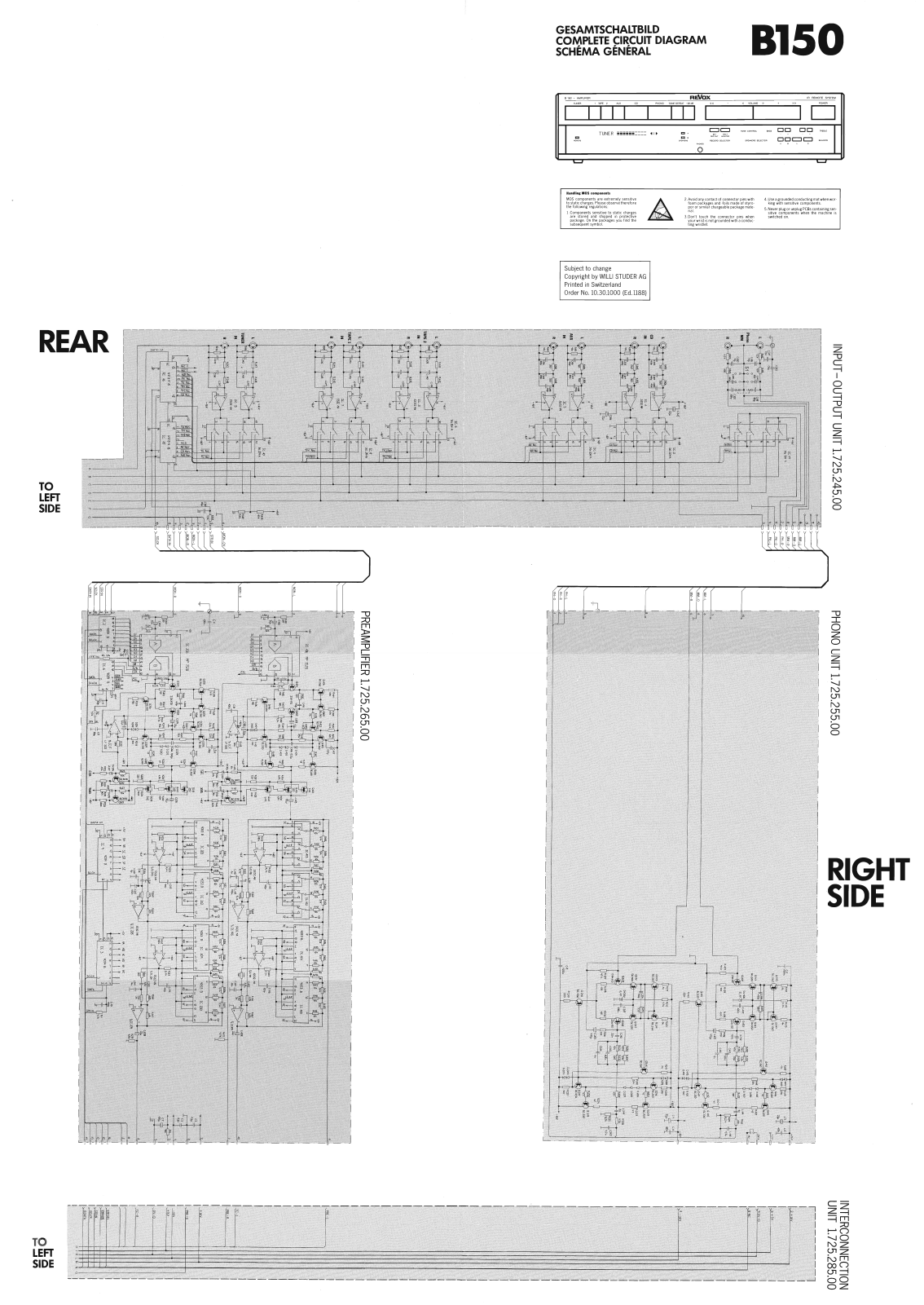 Revox B-150 Schematic