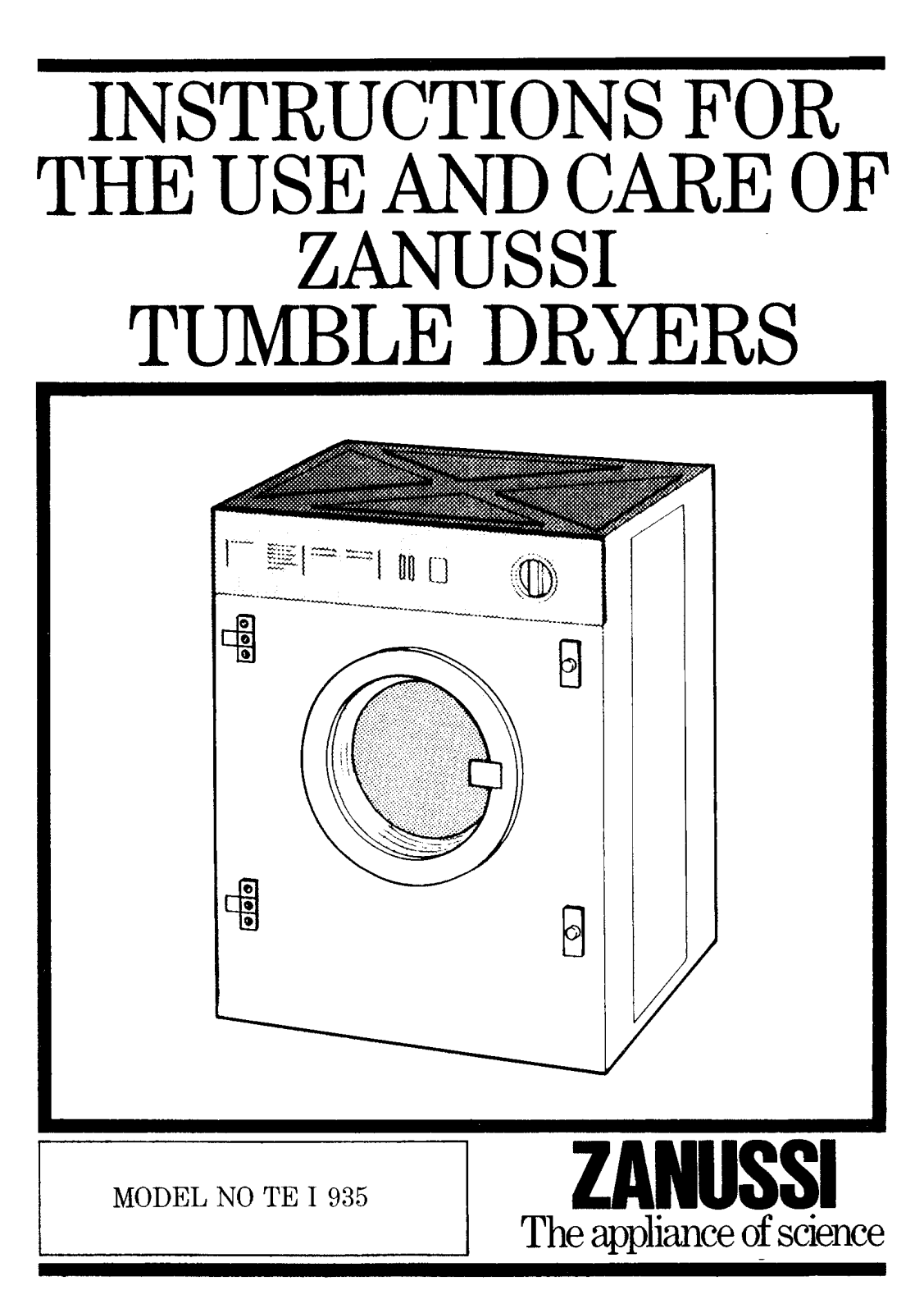 Zanussi TEi935 User Manual