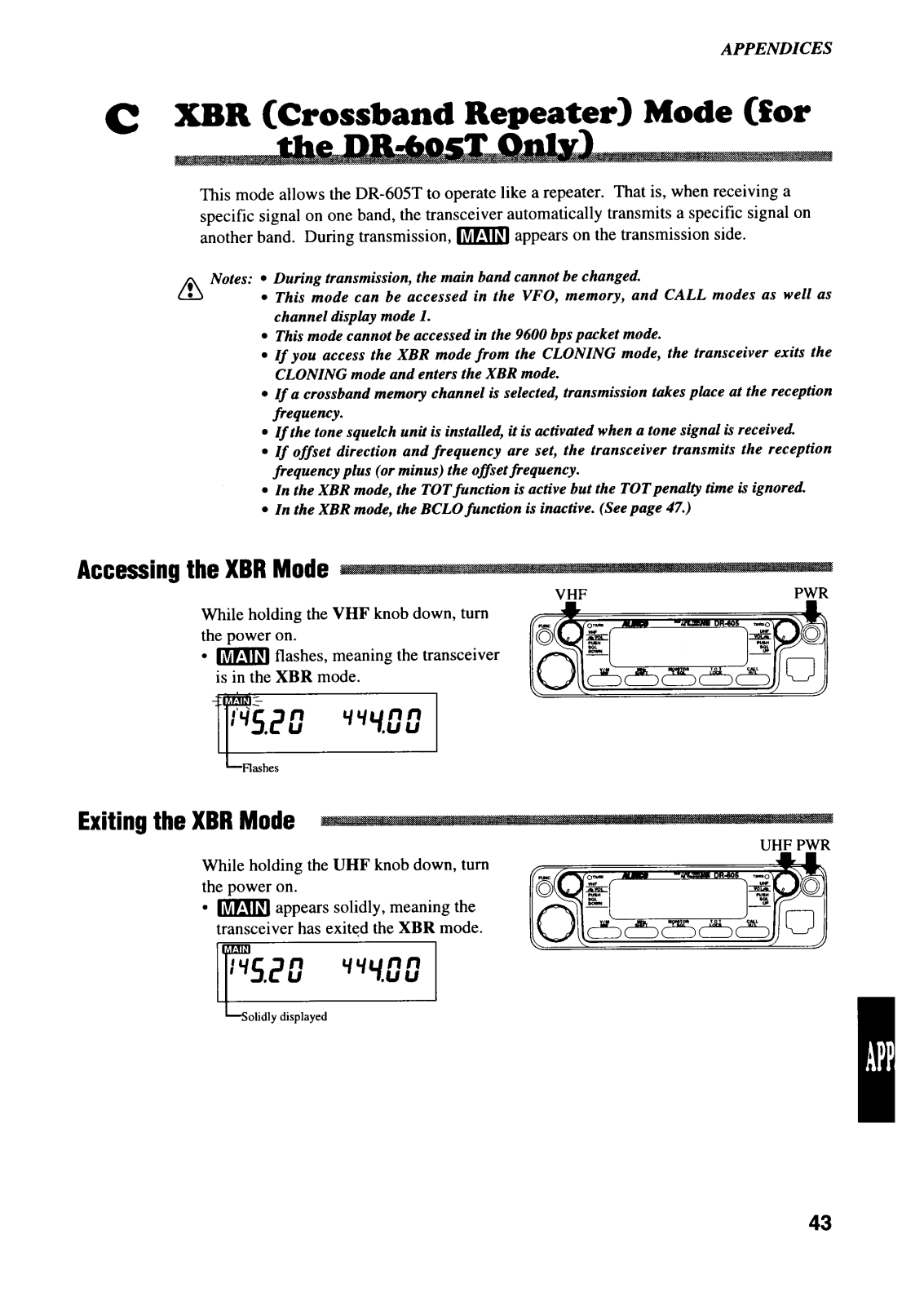 Alinco DR-605T Instruction