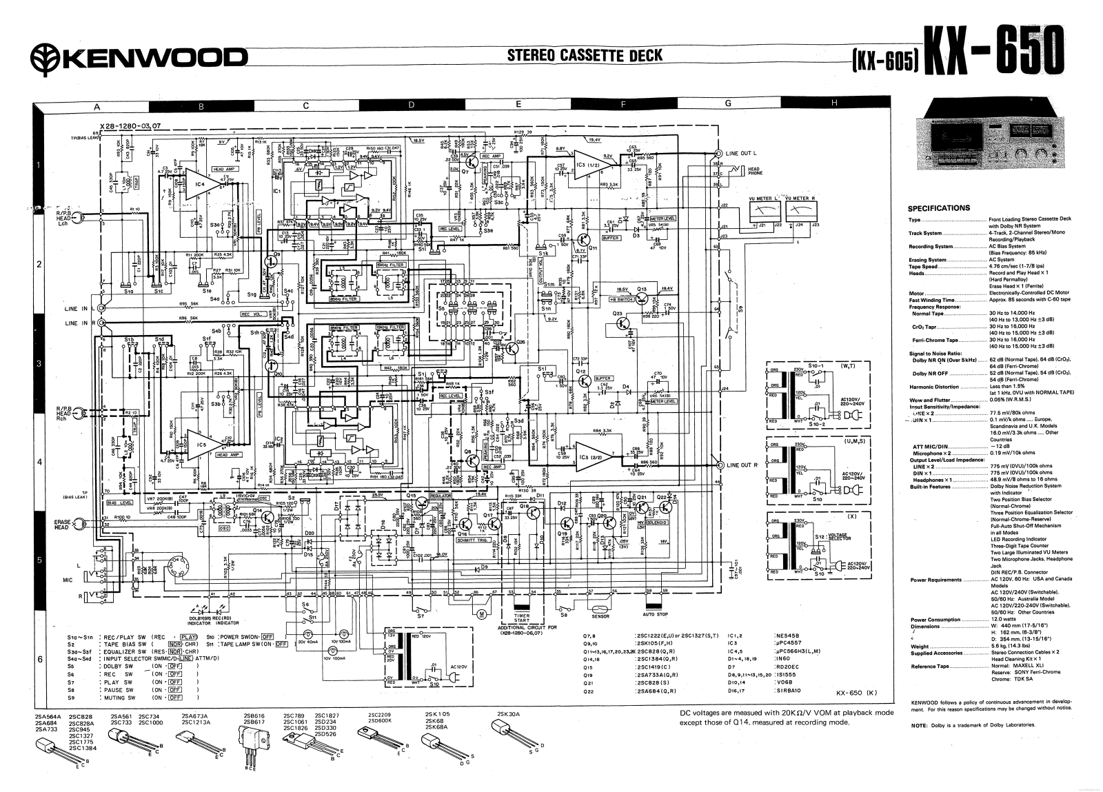 Kenwood KX605, KX650 Schematic - ManualMachine.com