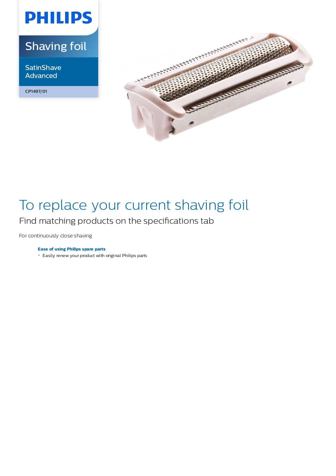 Philips CP1497/01 leaflet - ManualMachine.com