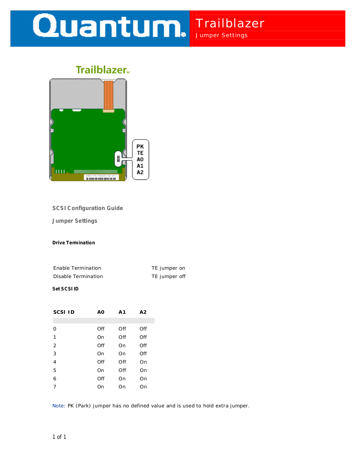 Seagate TRAILBLAZER User Manual