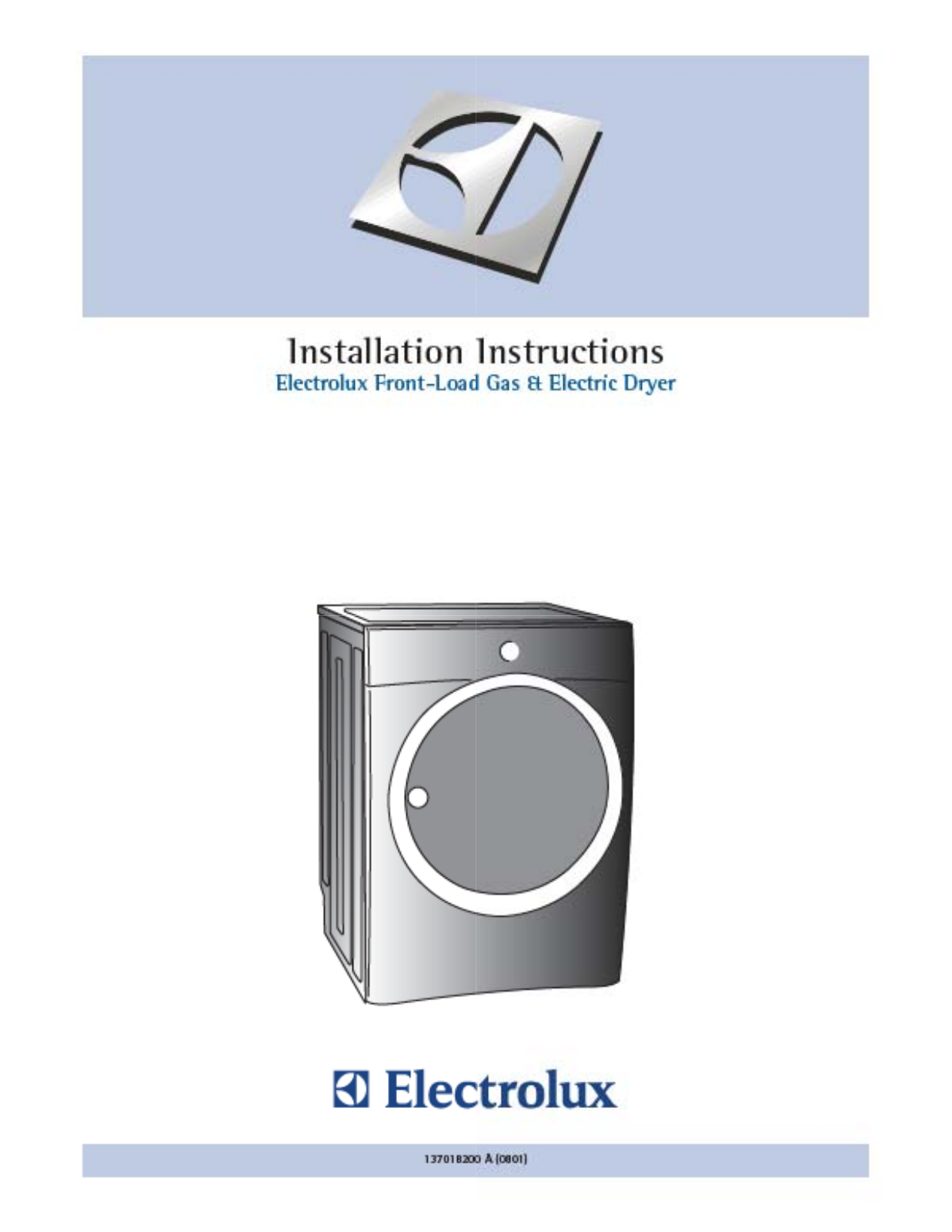 Electrolux EIGD55H User Manual