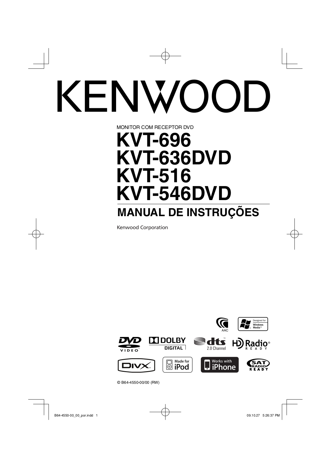 Kenwood KVT-546DVD, KVT-636DVD User Manual