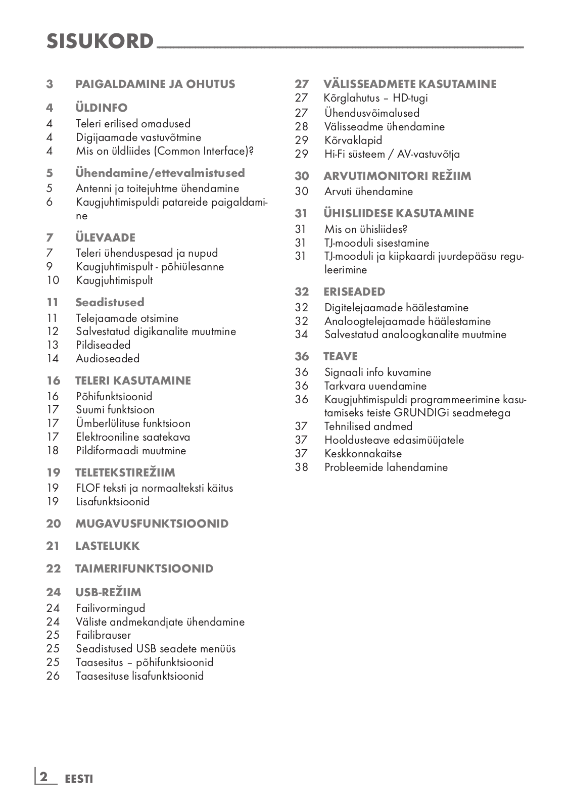 Grundig 42 VLC 7020 T, 37 VLC 7020 T User Manual