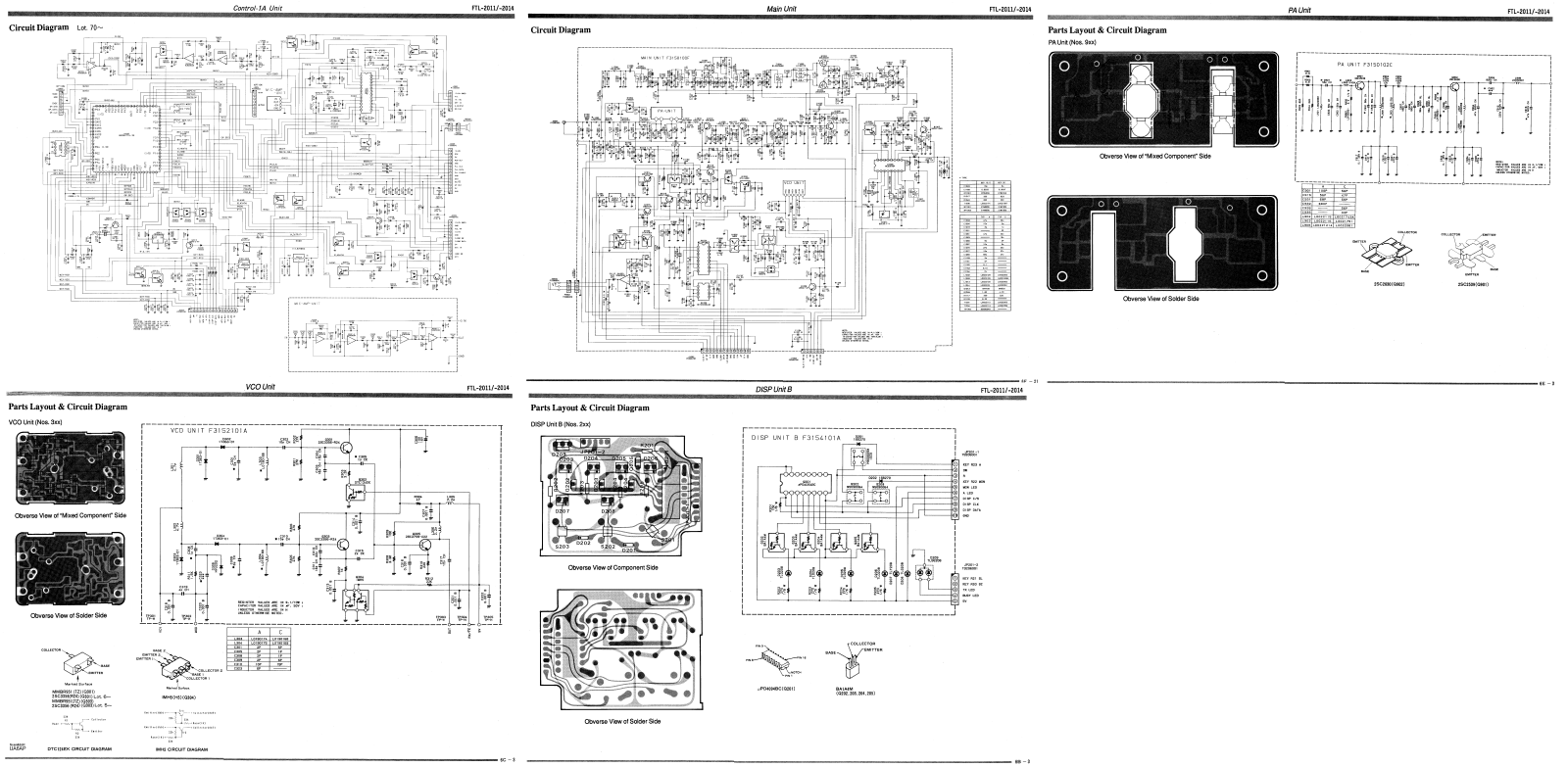 Yaesu FTL-2011, FTL-2014 schematics