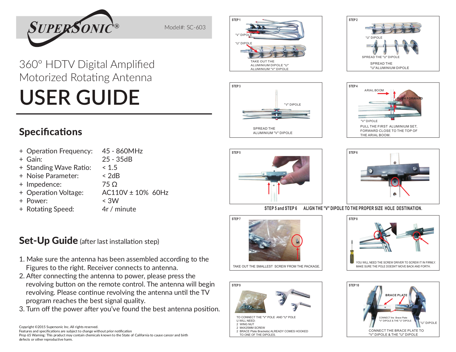 Supersonic SC-603 User Manual