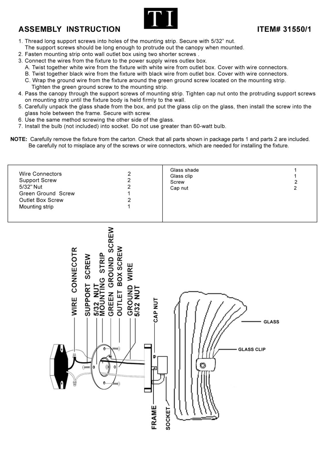 Triarch 31550-1 User Manual