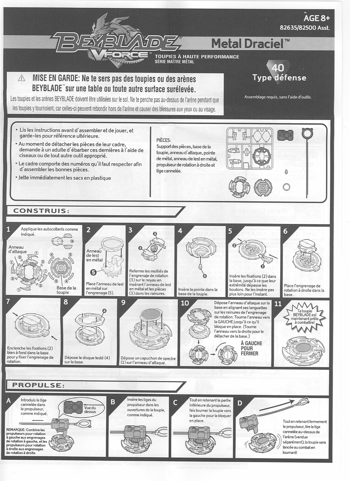 HASBRO Beyblade Metal Draciel VForce User Manual