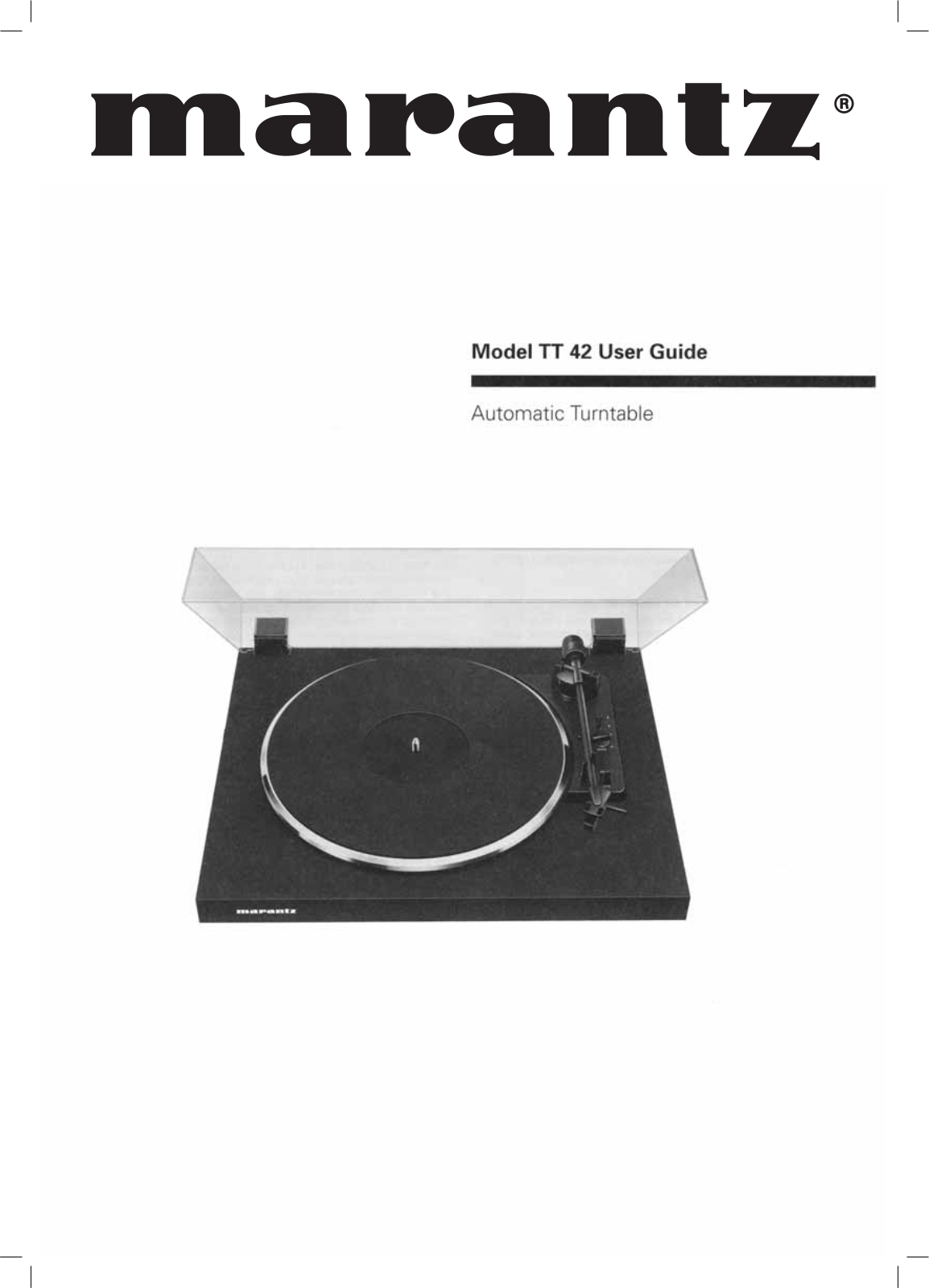 Marantz TT42 User Guide