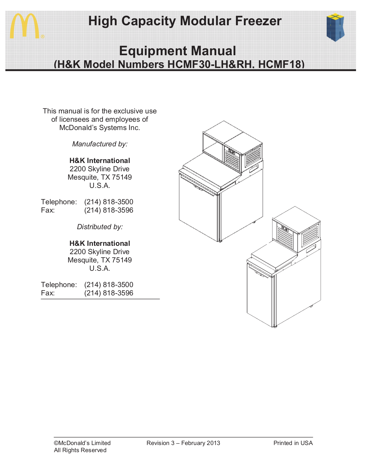 H&K International HCMF30-LH User Manual