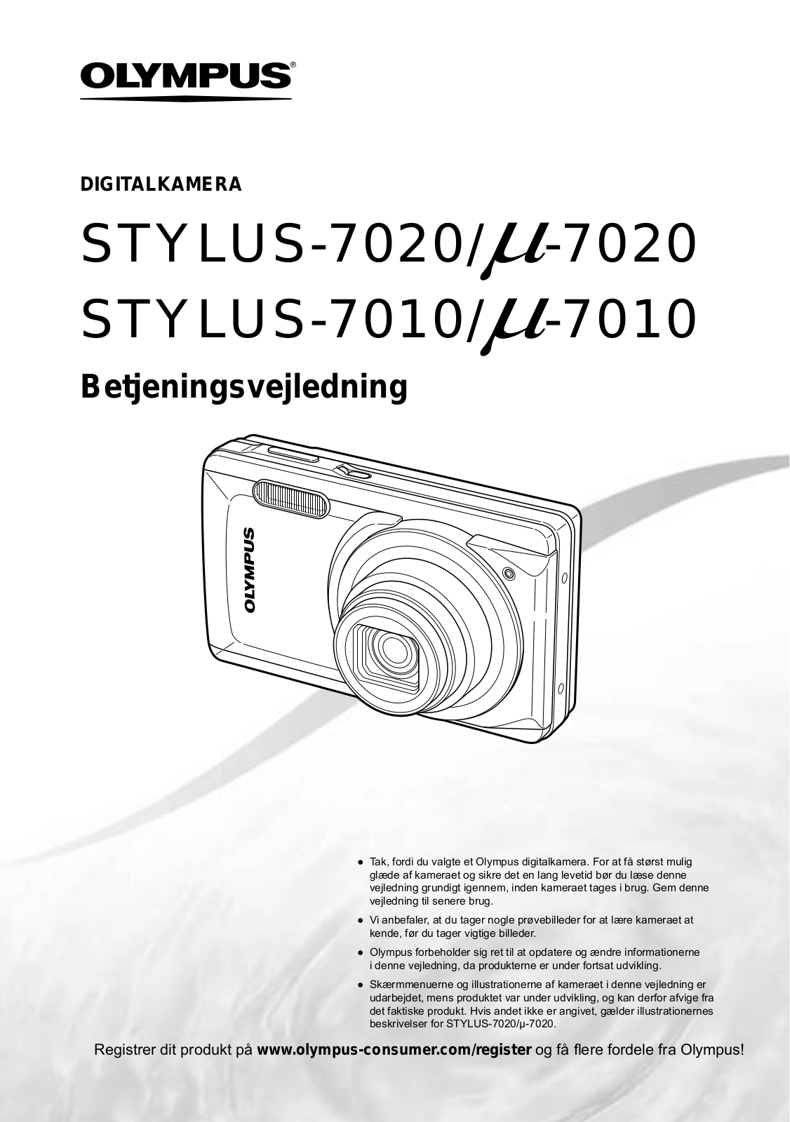 Olympus STYLUS-7020, µ-7020, STYLUS-7010, µ-7010 User Manual