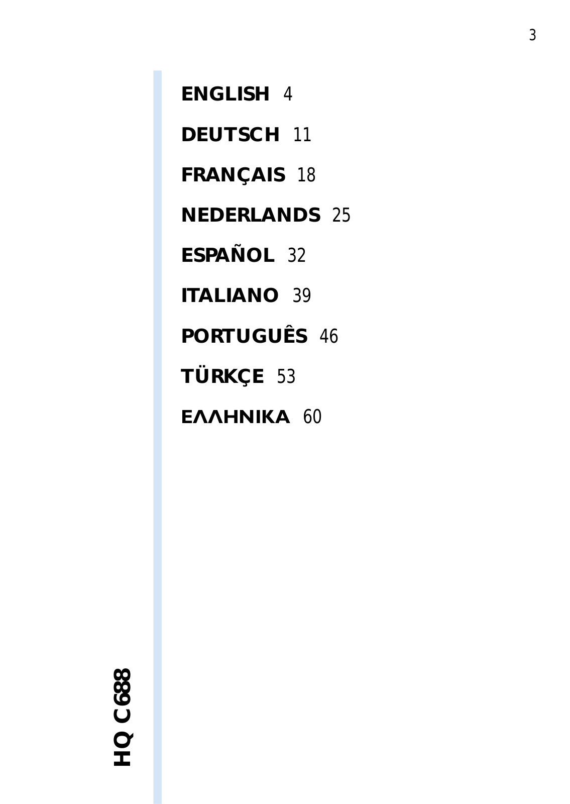 Philips HQC688 User Manual
