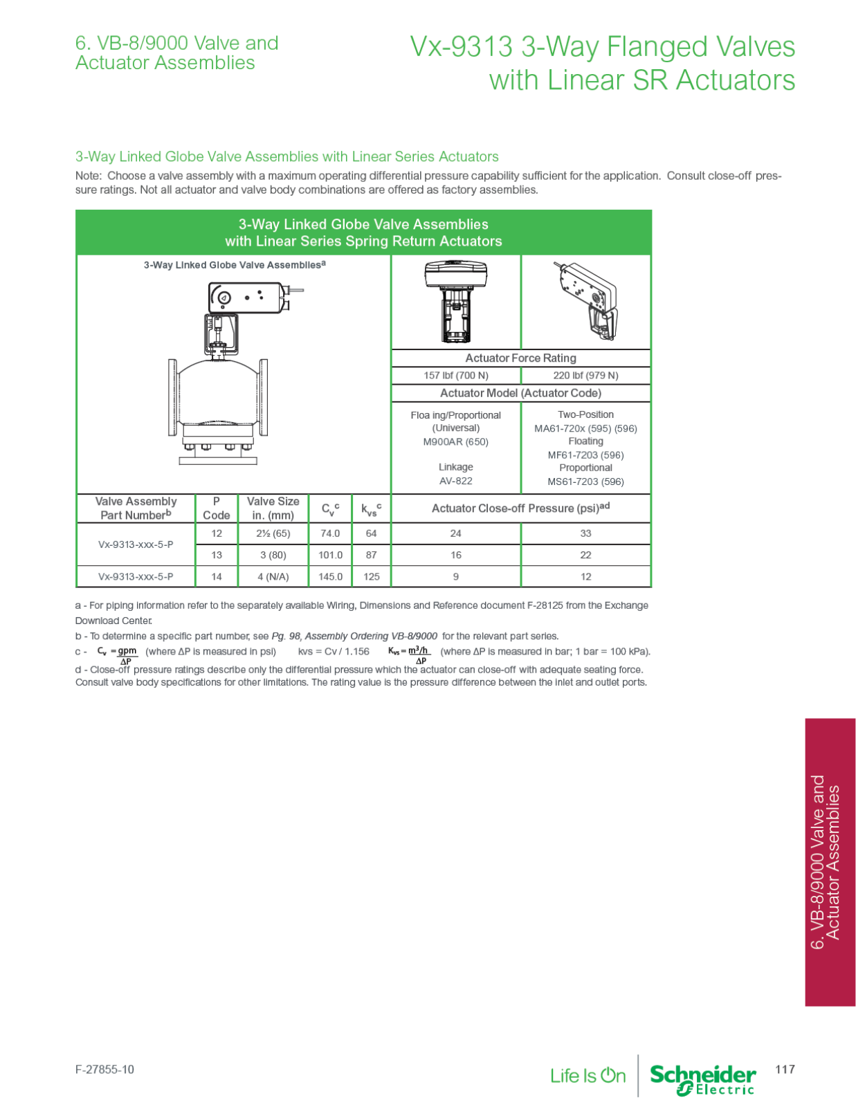 Schneider Electric VA-9313-556-5-12 Catalog Page