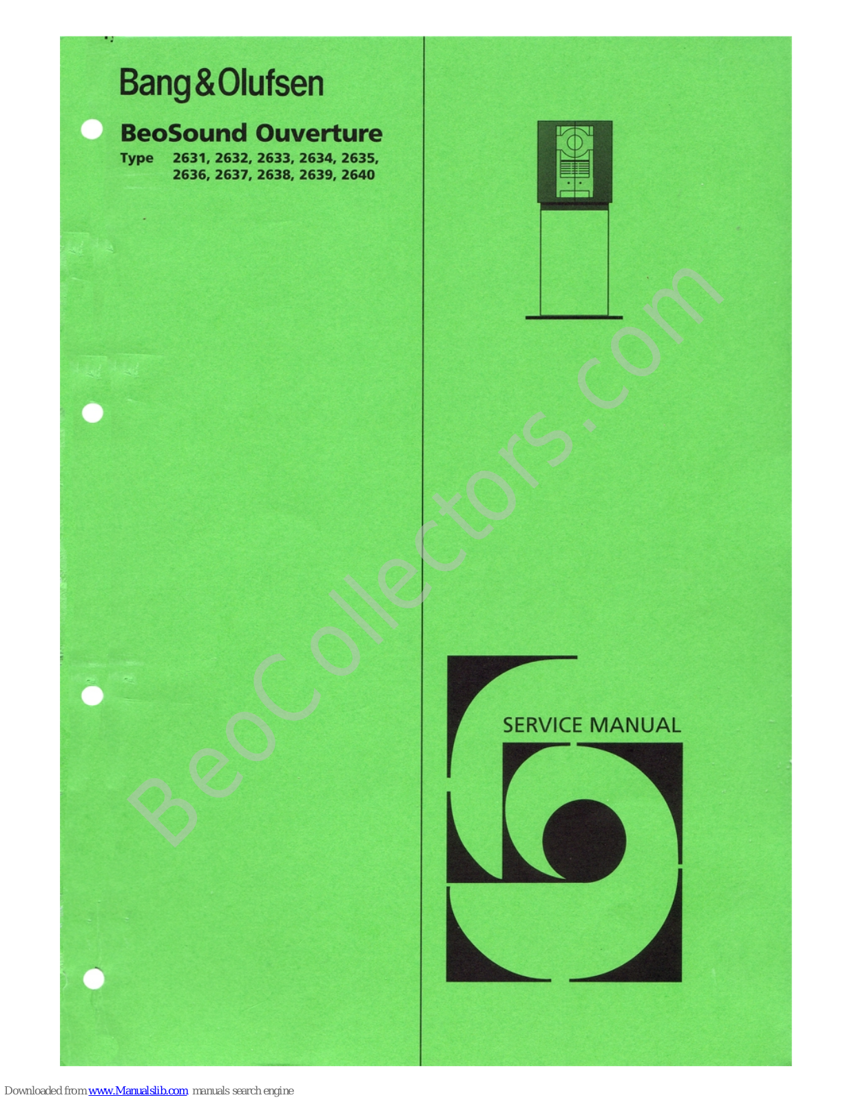 Bang & Olufsen 2637, 2632, 2631, 2635, 2636 Service Manual