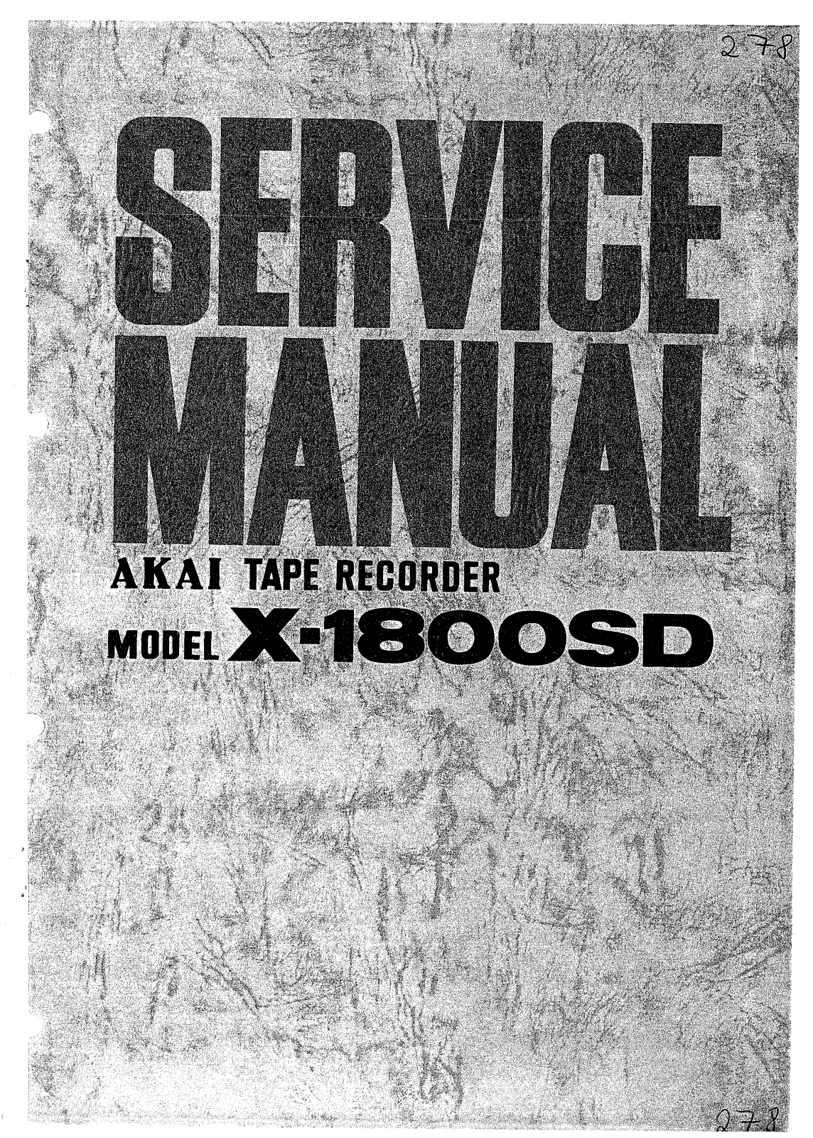 Akai X-1800-SD Service manual
