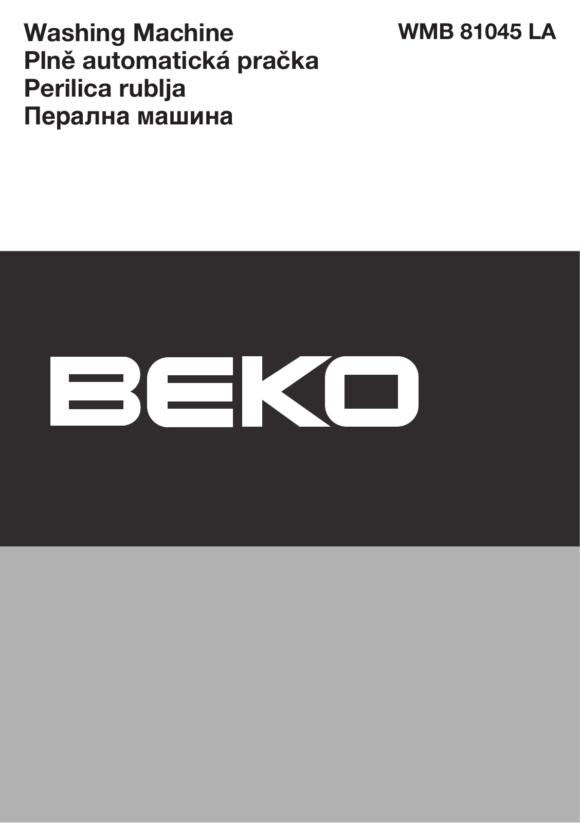 Beko WMB 81045 LA User Manual