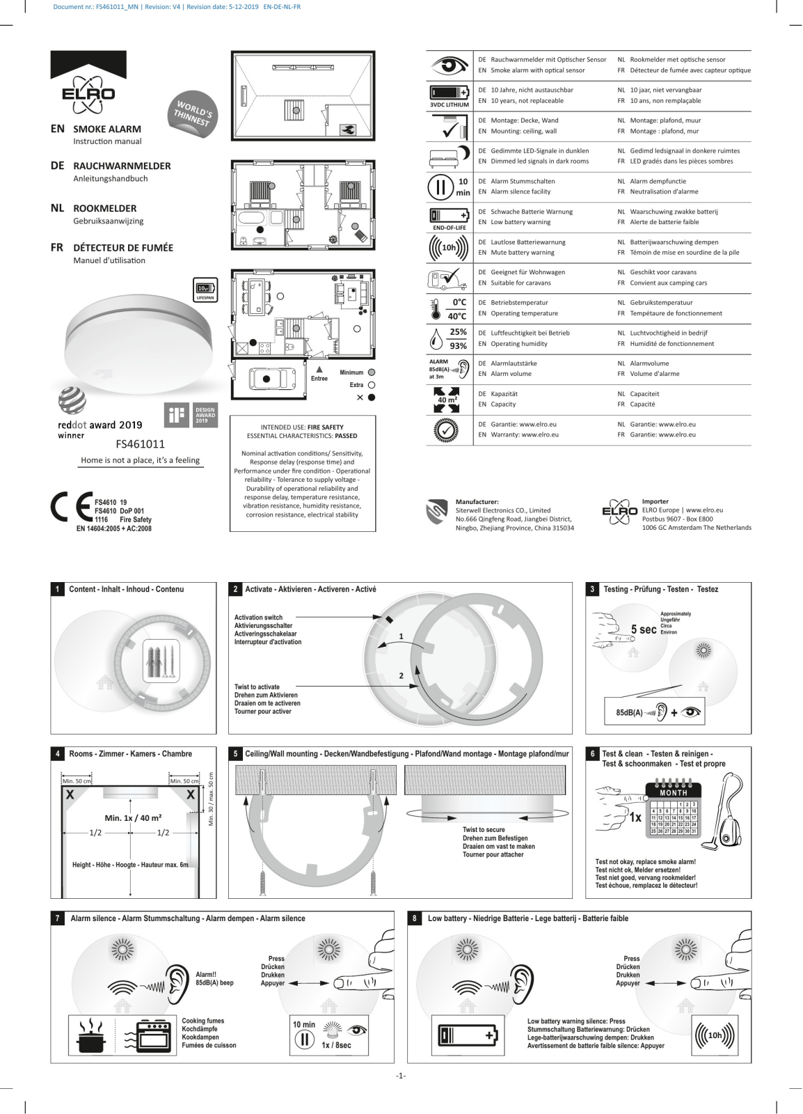 Elro FS4610 User manual