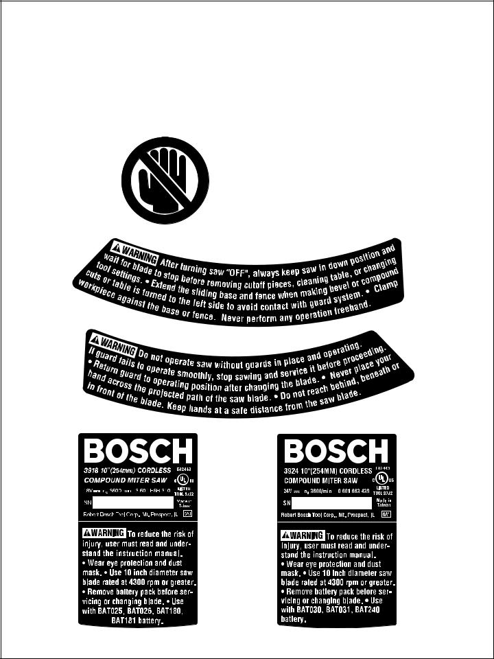 Bosch 3918, 3924-24 User Manual