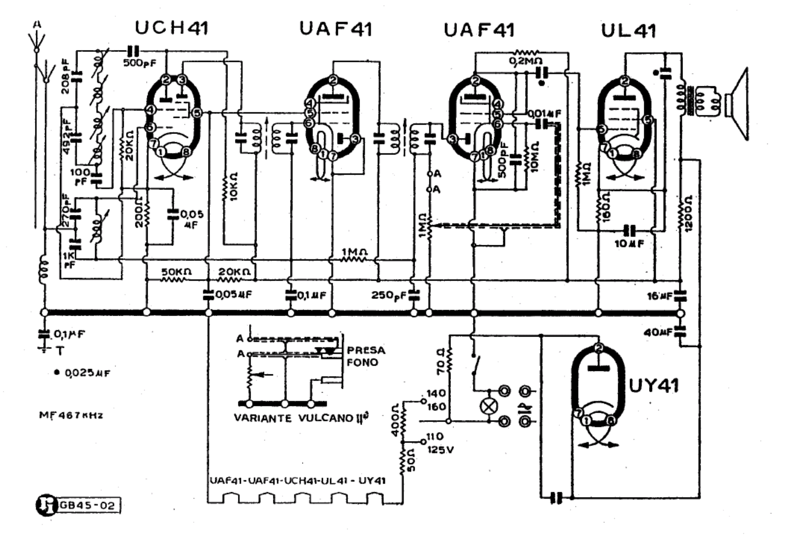 Jahr vulcano i, vulcano ii schematic