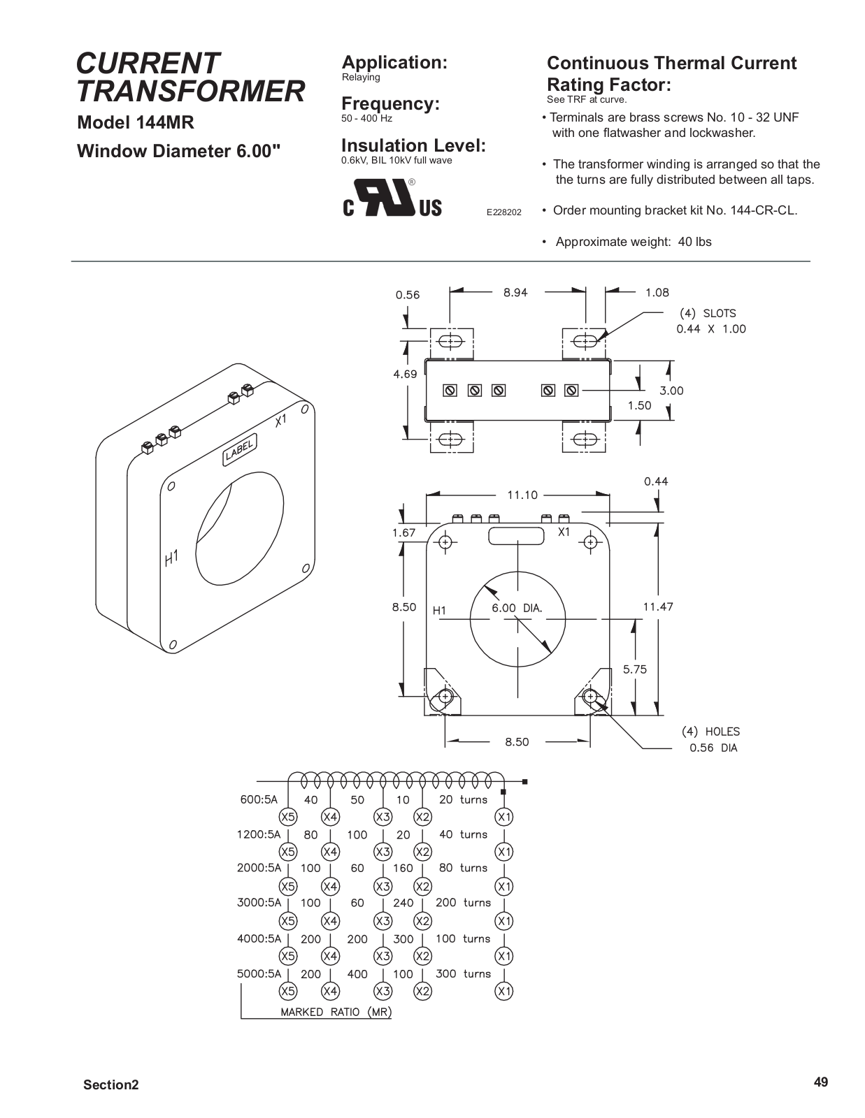 Crompton Instruments 144MR Data Sheet