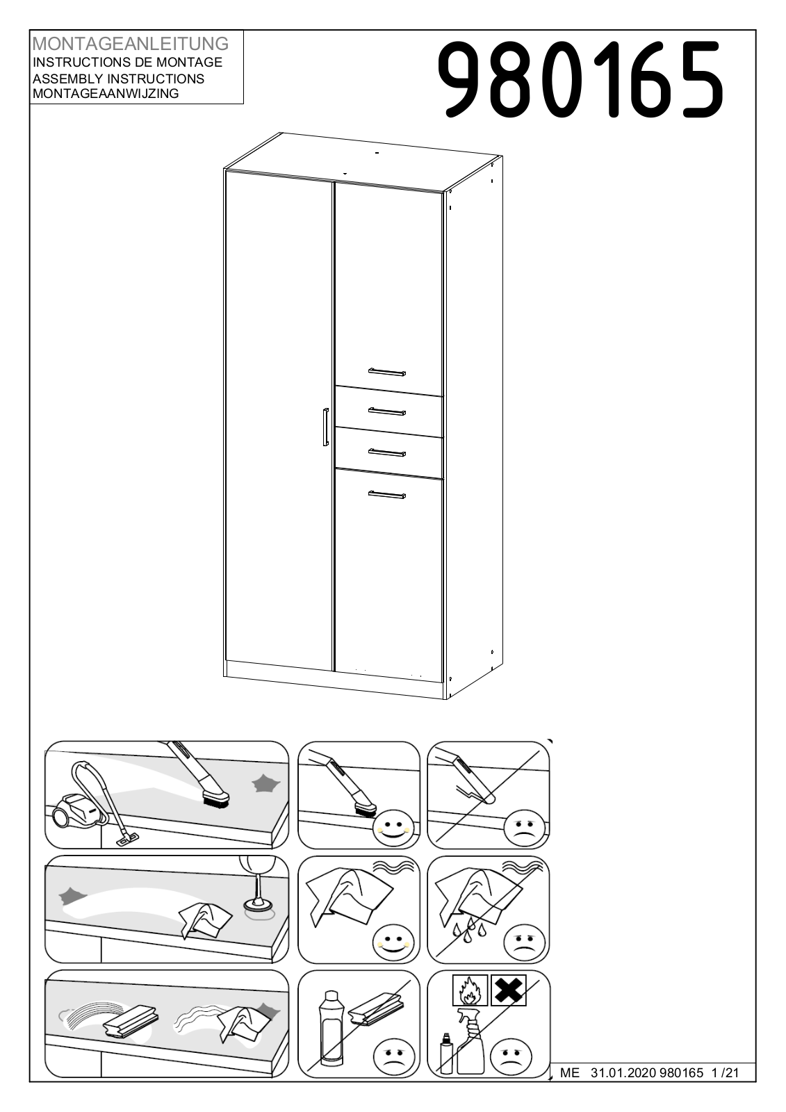 Wimex 980165 Assembly instructions