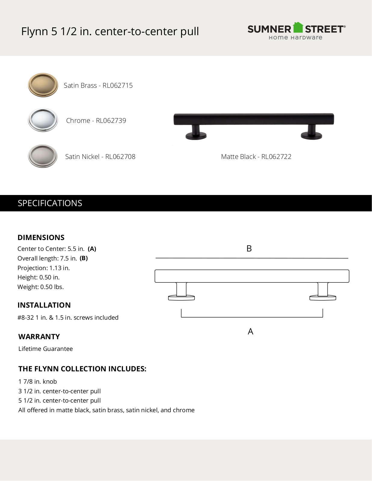 Sumner Street Home Hardware CTHD1213 Specifications - ManualMachine.com