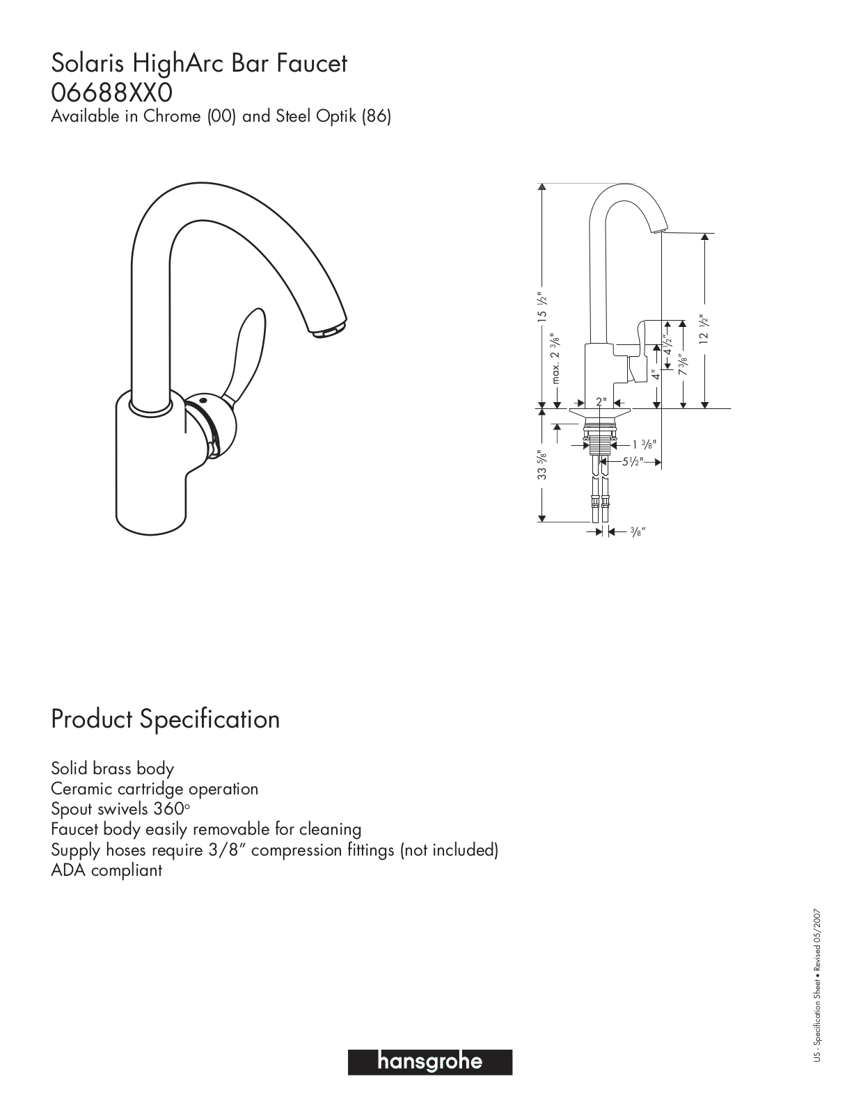 Axor Solaris User Manual