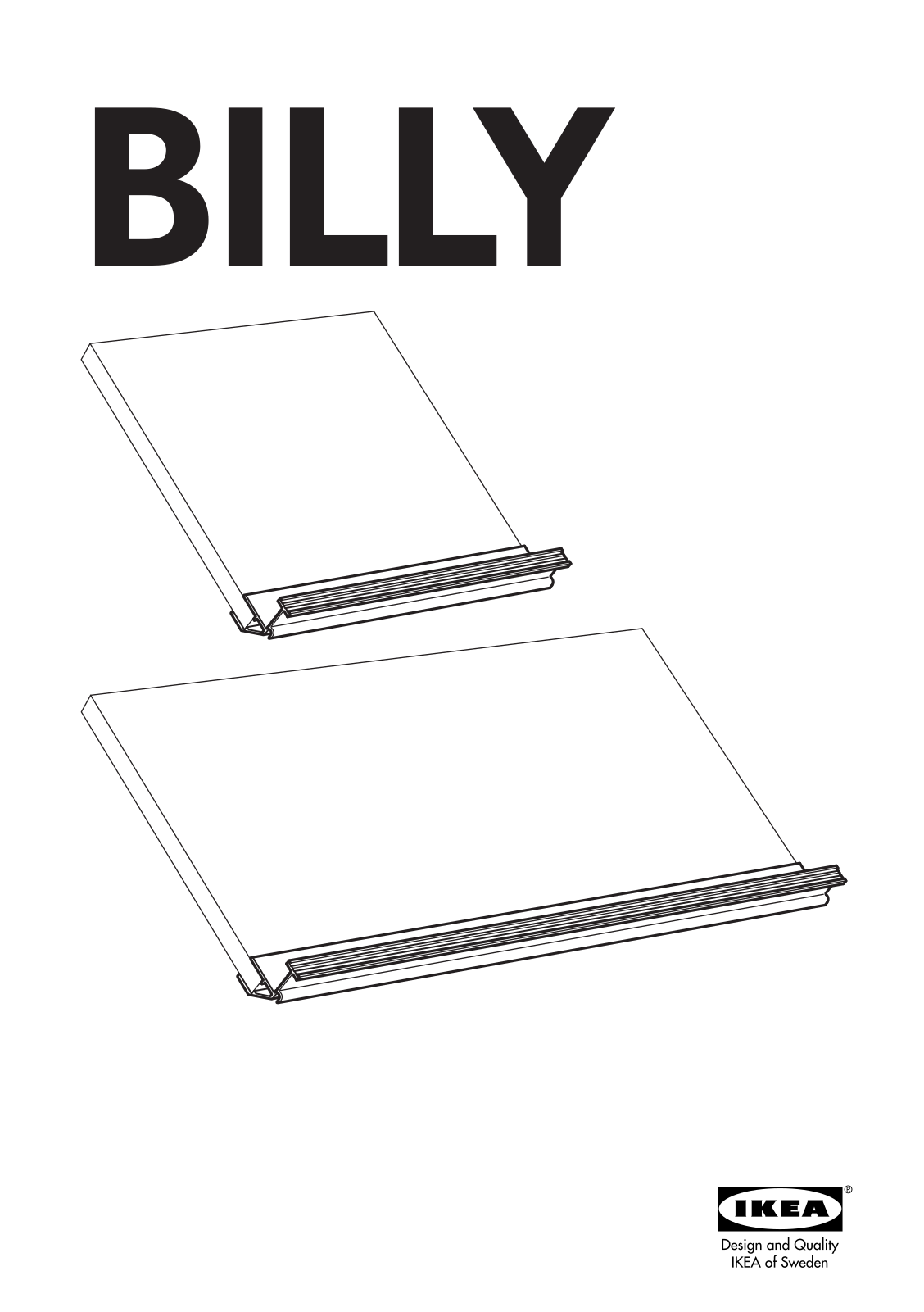 IKEA BILLY BOOK-MAGAZINE RAIL Assembly Instruction