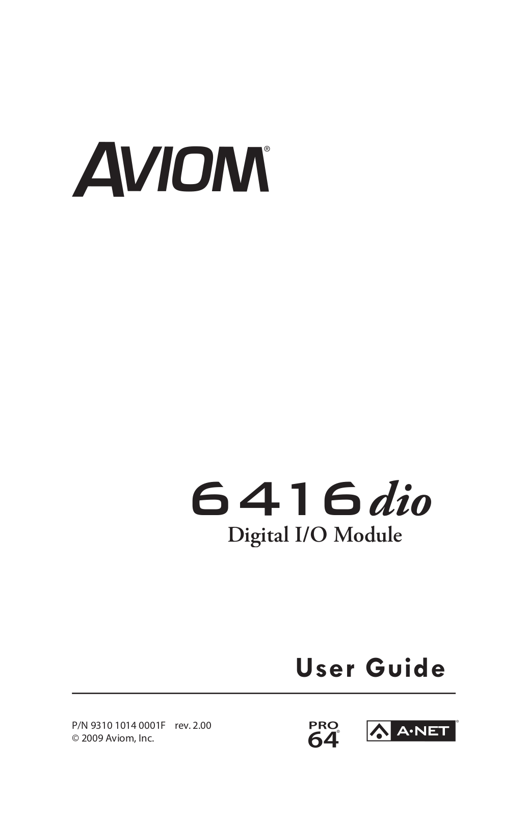 Aviom 6416dio User Manual