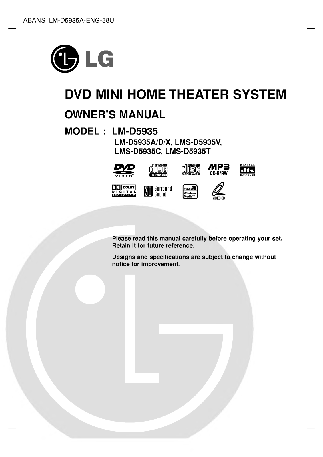LG LM-D5935A User Manual