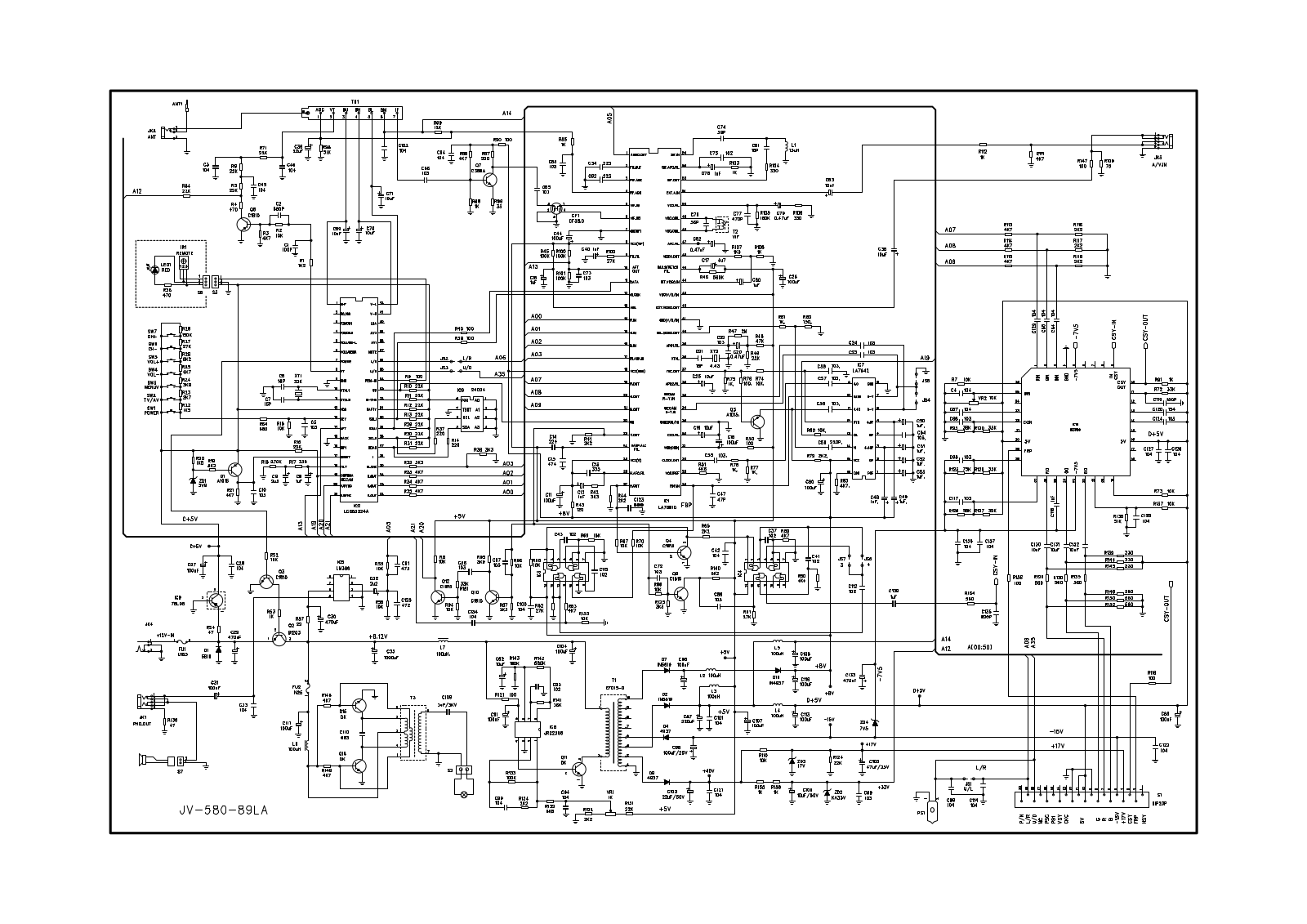 MIYOTA JV-580-89LA, JV-580 Schematic