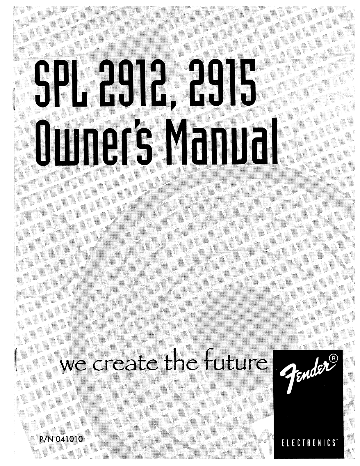 Fender SPL-2912 Owners Manual