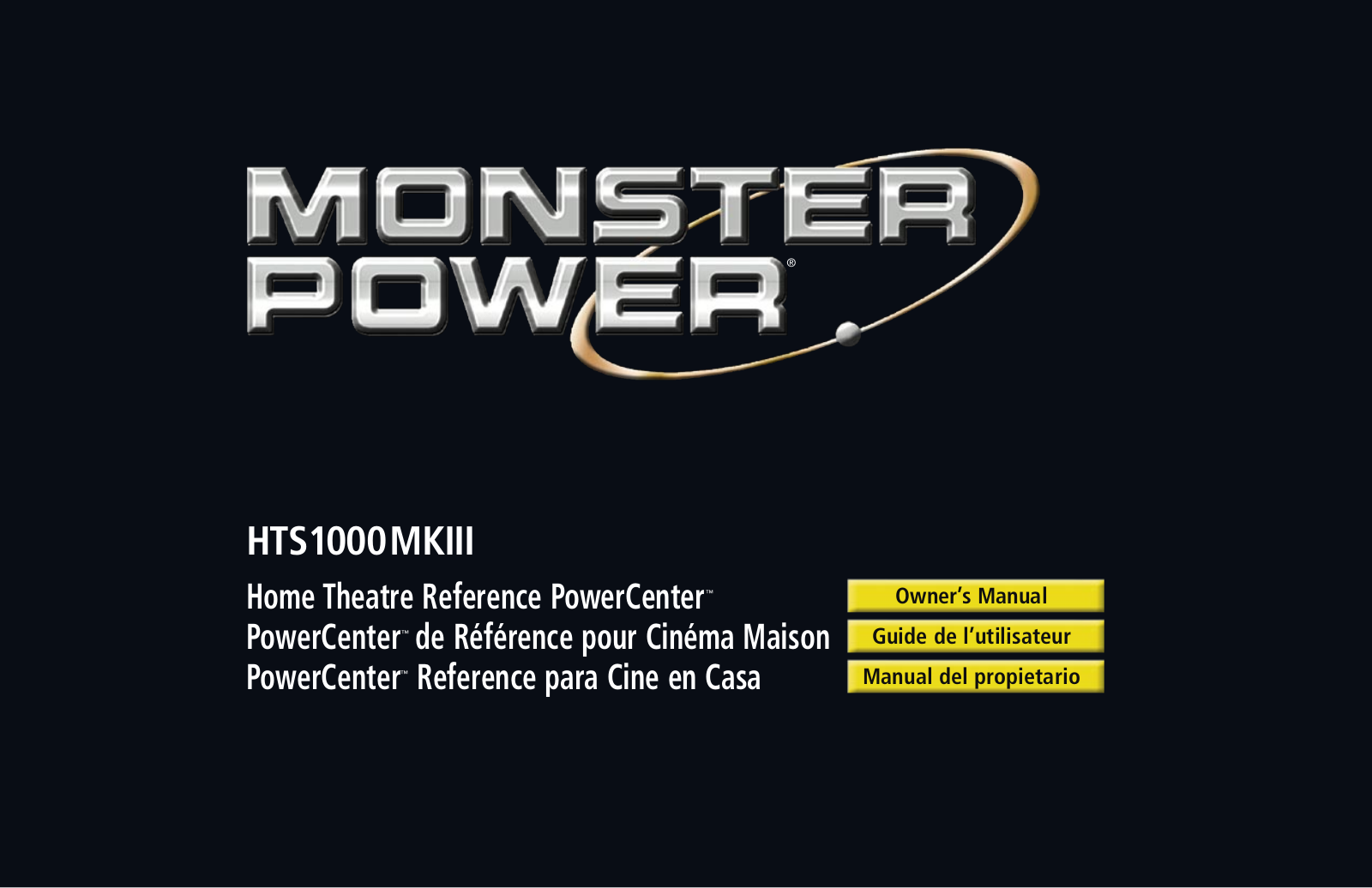 Monster HTS1000MKIII User Manual