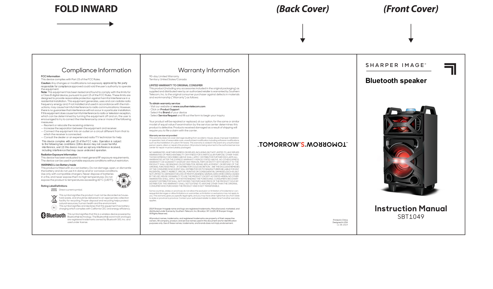 ShenZhen SBT1049 User Manual