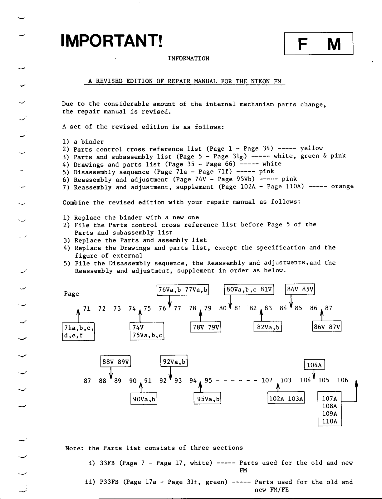 Nikon FM Service Manual