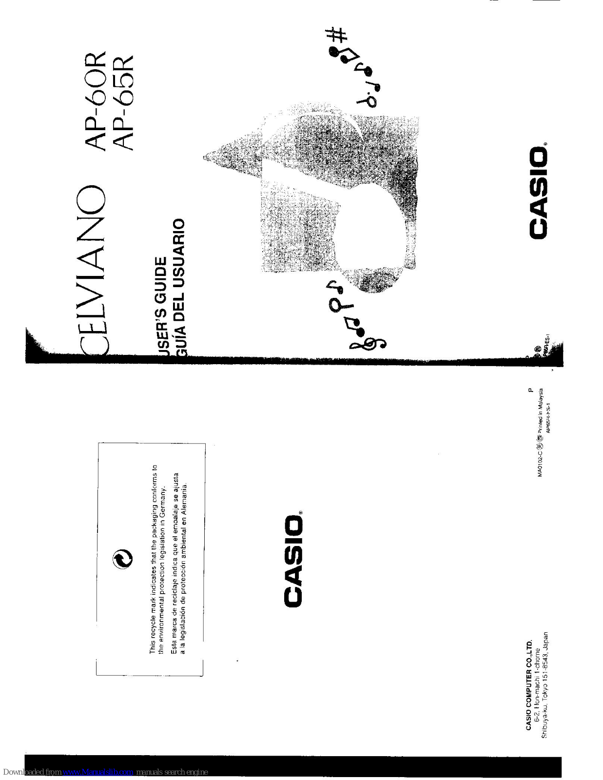 Casio Celviano AP-60R, Celviano AP-65R User Manual